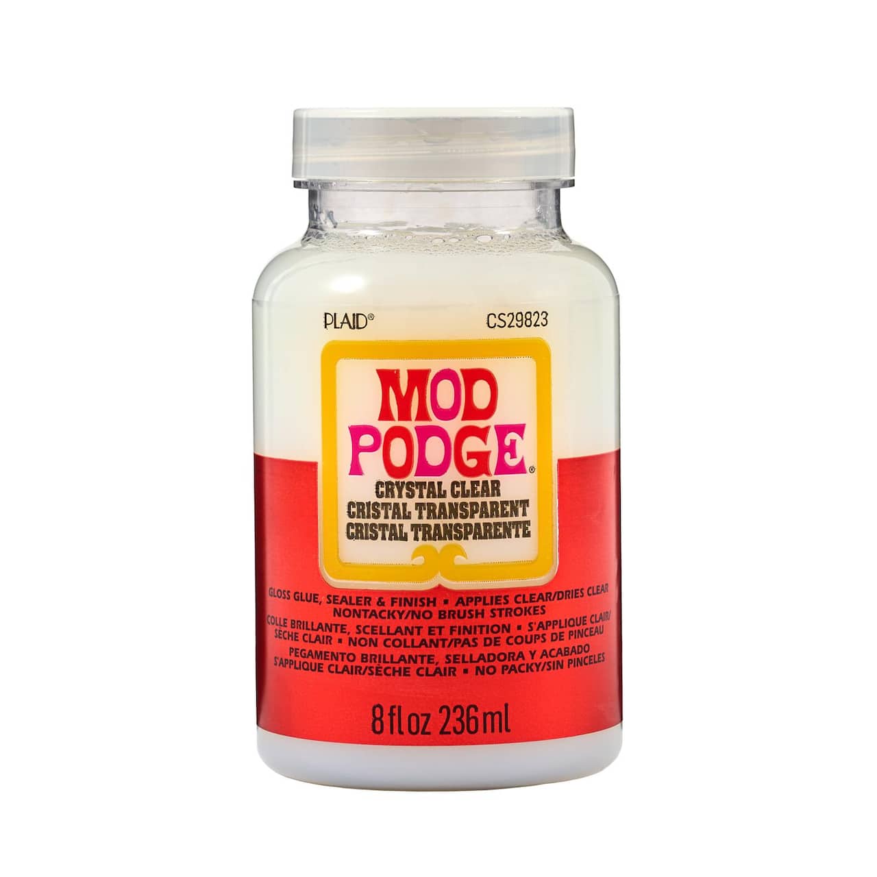 Scellant, colle et produit de finition transparent comme le cristal de 236 ml de Mod Podge